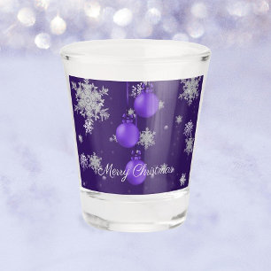 Lila Weihnachtsschmuck Shotglas Schnapsglas