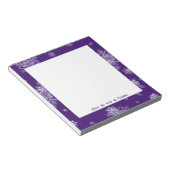 Lila Weihnachtsschneeflocken Notepad Notizblock (angewinkelt)