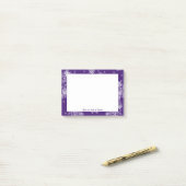 Lila Weihnachtsschneeflocken Personalisierte Hinwe Post-it Klebezettel (Auf Schreibtisch)