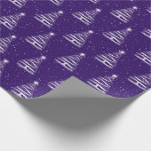 lila Weihnachtssternbaum Geschenkpapier (Ecke)