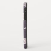 Lila Weihnachtssternmuster Case-Mate iPhone Hülle (Hinten/Links)