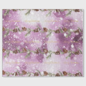 Lila Weihnachtsverpackung Geschenkpapier (Flach)