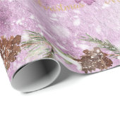 Lila Weihnachtsverpackung Geschenkpapier (Rolleneckpunkt)