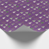Lila Weihnachtsverpackungs-Papier Geschenkpapier (Ecke)