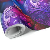 Lila Weihnachtswackelpapier Geschenkpapier (Rolleneckpunkt)