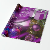 Lila Weihnachtswackelpapier Geschenkpapier (Ungerollt)
