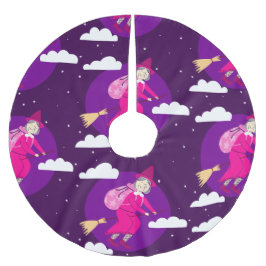 lila Weihnachtswitze, Janna-Broomrider-Spookmas Polyester Weihnachtsbaumdecke
