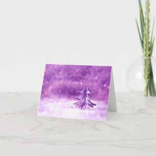 Lila Weihnachtswonderland Feiertagskarte