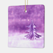 Lila Weihnachtswonderland Keramikornament (Links)