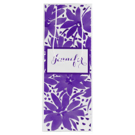 Lila Wein Personalisierte Blumenbeutel Geschenktüte Für Weinflaschen