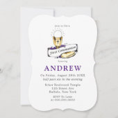 Lila Wein und Brot Erste Kommune Einladung (Vorderseite)