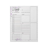 Lila Weinblumenplaner Notizblock (Rotiert)