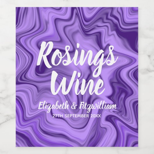 Lila Weinetikett (Einzelnes Label)