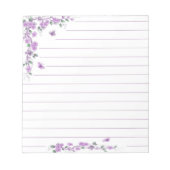 Lila Weinflora Notizblock (Vorderseite)