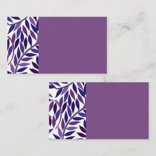 Lila Weinkarte Visitenkarte (Vorne/Hinten)