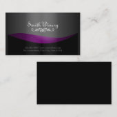 Lila Weinkeller und Weintrauben Visitenkarte (Vorne/Hinten)