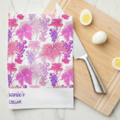 Lila Weinkeller Weintrauben Geschirrtuch (Viertel Falte)