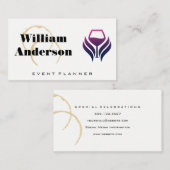 Lila Weinlogo | Wein Visitenkarte (Vorne/Hinten)