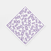 Lila/weiß 100 Muster für zufällige Zahlen Serviette (Ecke)