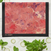 Lila-weiß-Abstrakt-schwarz-Acryl Geschirrtuch (Gefaltet)