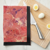 Lila-weiß-Abstrakt-schwarz-Acryl Geschirrtuch (Viertel Falte)