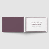 Lila & weiß Classic Einfache moderne Hochzeit Gästebuch (Voll)