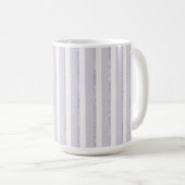 Lila Weiß Glitzer Streifen Kaffeetasse (VorderseiteRechts)