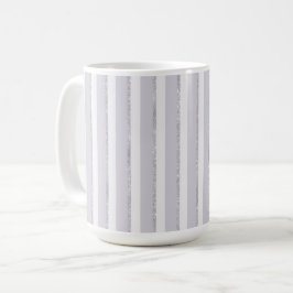 Lila Weiß Glitzer Streifen Kaffeetasse