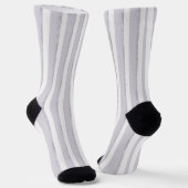 Lila Weiß Glitzer Streifen Socken (Gewinkelt)