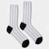 Lila Weiß Glitzer Streifen Socken (Rechts)