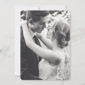 Lila weiß glücklich nach der Hochzeitsfeier Einladung (Rückseite)