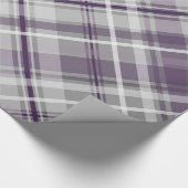 lila-weiß-grau kariert gemustert geschenkpapier (Ecke)