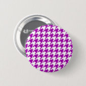 Lila Weiß Houndstooth Karo Button (Vorne & Hinten)