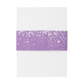 Lila Weiß in der Saison verheiratet Einladungsbanderole (Rückseitenbeispiel)