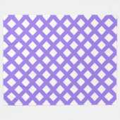 Lila Weiß Karo Diamant Muster Fleecedecke (Vorderseite (Horizontal))