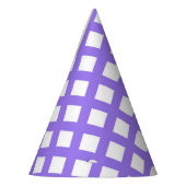 Lila Weiß Karo Diamantmuster Partyhütchen (Links)