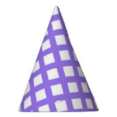 Lila Weiß Karo Diamantmuster Partyhütchen (Rechts)