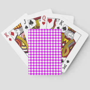 Lila-Weiß-Karorant-Diamantmuster Spielkarten