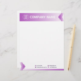 Lila-weiß-modern Beruflich Briefbogen