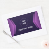 Lila-weiß-modern Beruflich Rechteckiger Aufkleber (Umschlag)