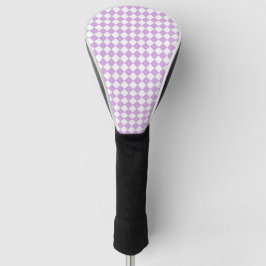 Lila Weiß Schachbrett Diamant Muster Golf Headcover