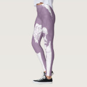 Lila, weiß und graffiti afro leggings (Links)