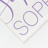 Lila Weiß- und Lavendelmädchen Name Personalisiert Fleecedecke (Ecke)