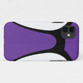 Lila, weiß und schwarz - iPhone-Gehäuse Case-Mate iPhone Hülle (Rückseite (Horizontal))