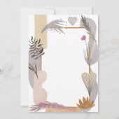 Lila Weißblütenästhetik Save the Date (Rückseite)