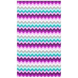 Lila weiße Aquamarine Chevronen Große Tablette Tischdecke