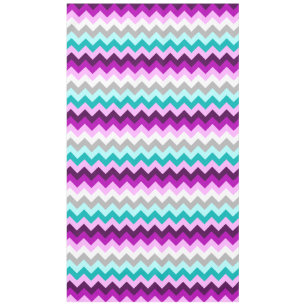 Lila weiße Aquamarine Chevronen Große Tablette Tischdecke