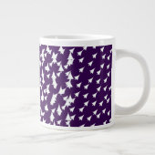 Lila Weiße Bäume Jumbo-Tasse (Rechts)