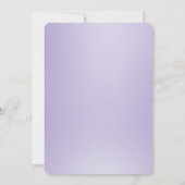 Lila weiße Blume Brautdusche Einladung (Rückseite)