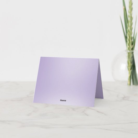 Lila weiße Blume Danke Karte (Rückseite)